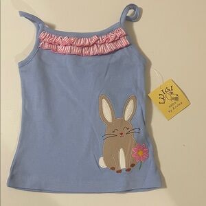 NWT - Luigi Kids - Blue Bunny Tank Top 2T